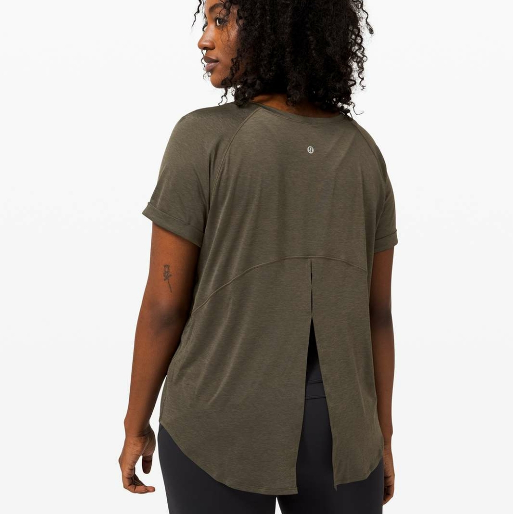 NWT Lululemon Open Up Tie Back Tee 8